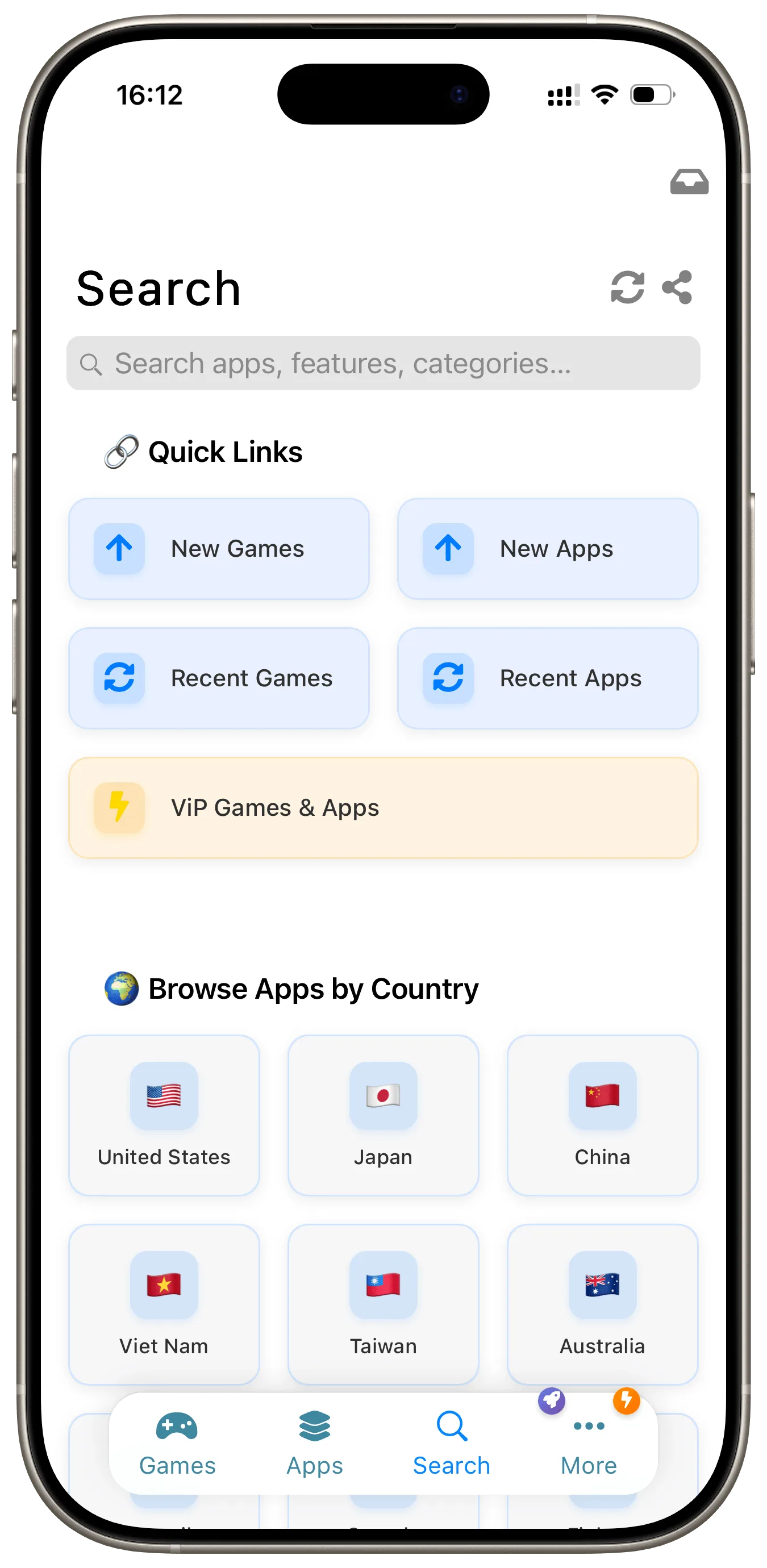 iOSGods App iOS search and browse by country