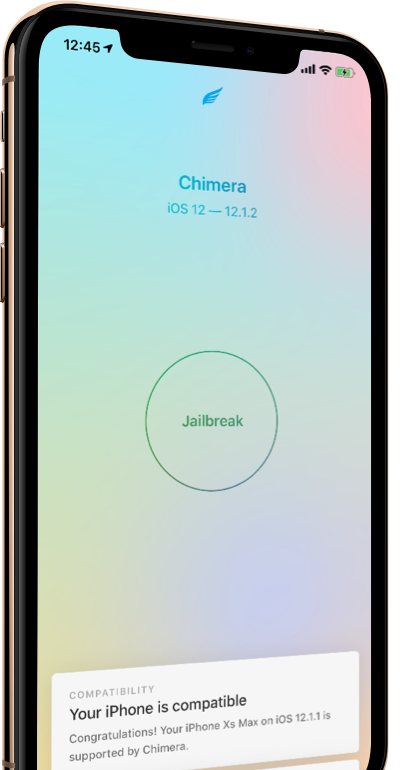 Chimera - iOS 12.0.0 - 12.4 Jailbreak screenshot 1 - iOS app interface