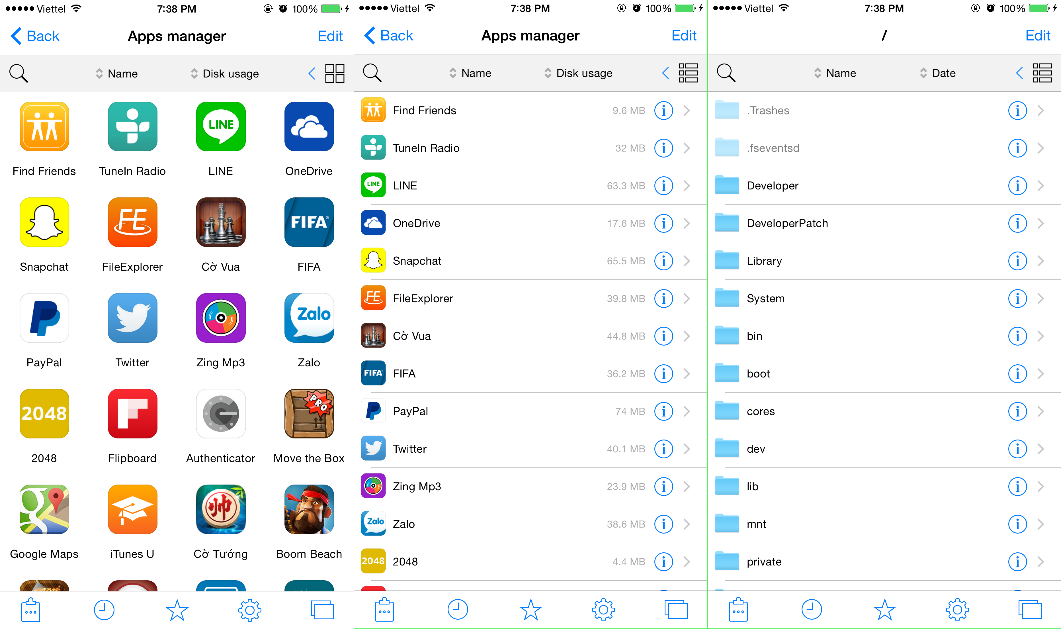 FilzaEscaped for iOS 11.0-12.2 + 12.4! screenshot 2 - iOS app interface