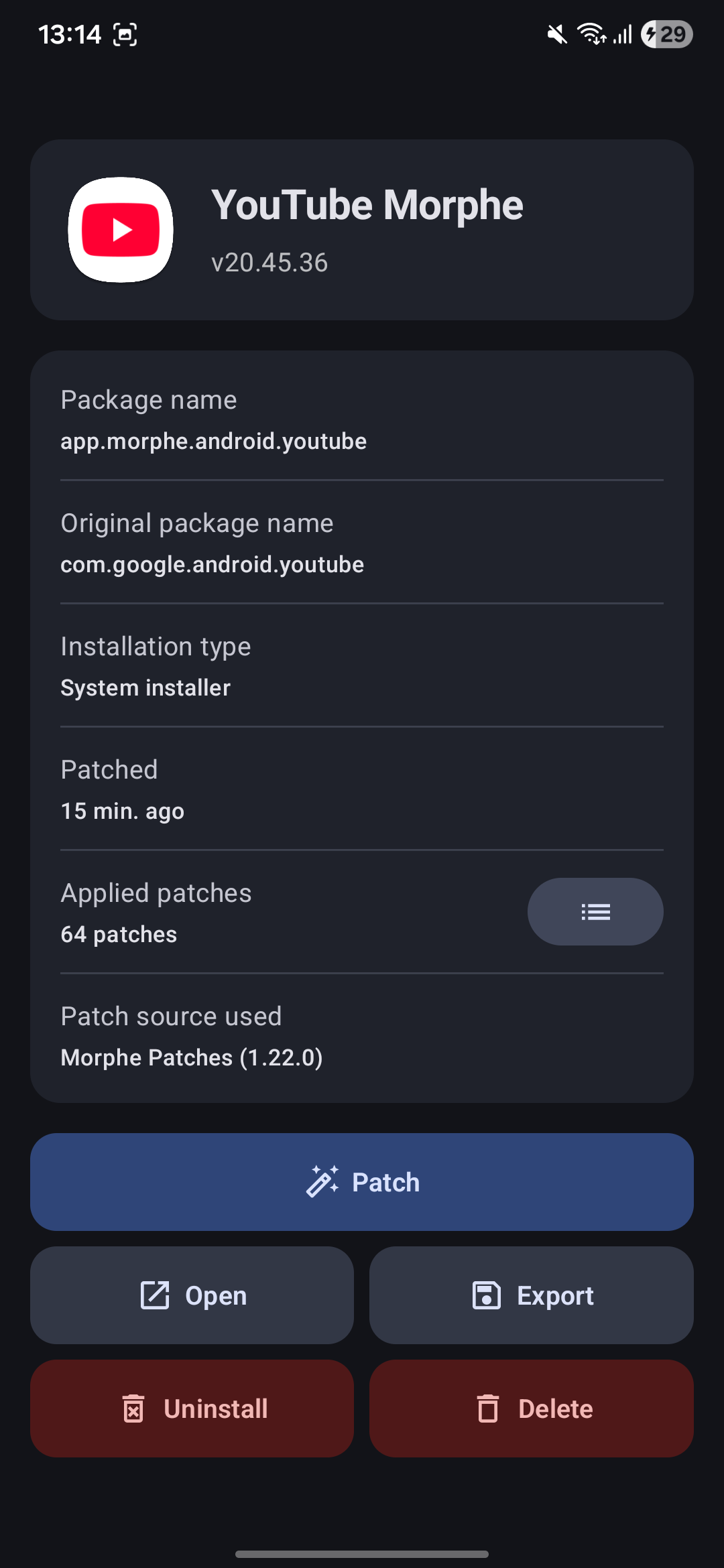 Morphe App for YouTube & Reddit screenshot 3 - Android mod app interface