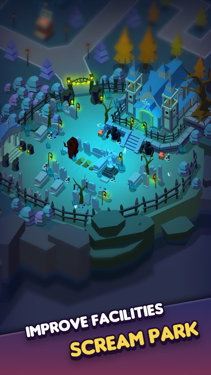 Idle Scream Park Mod APK screenshot 2 - Android mod game interface