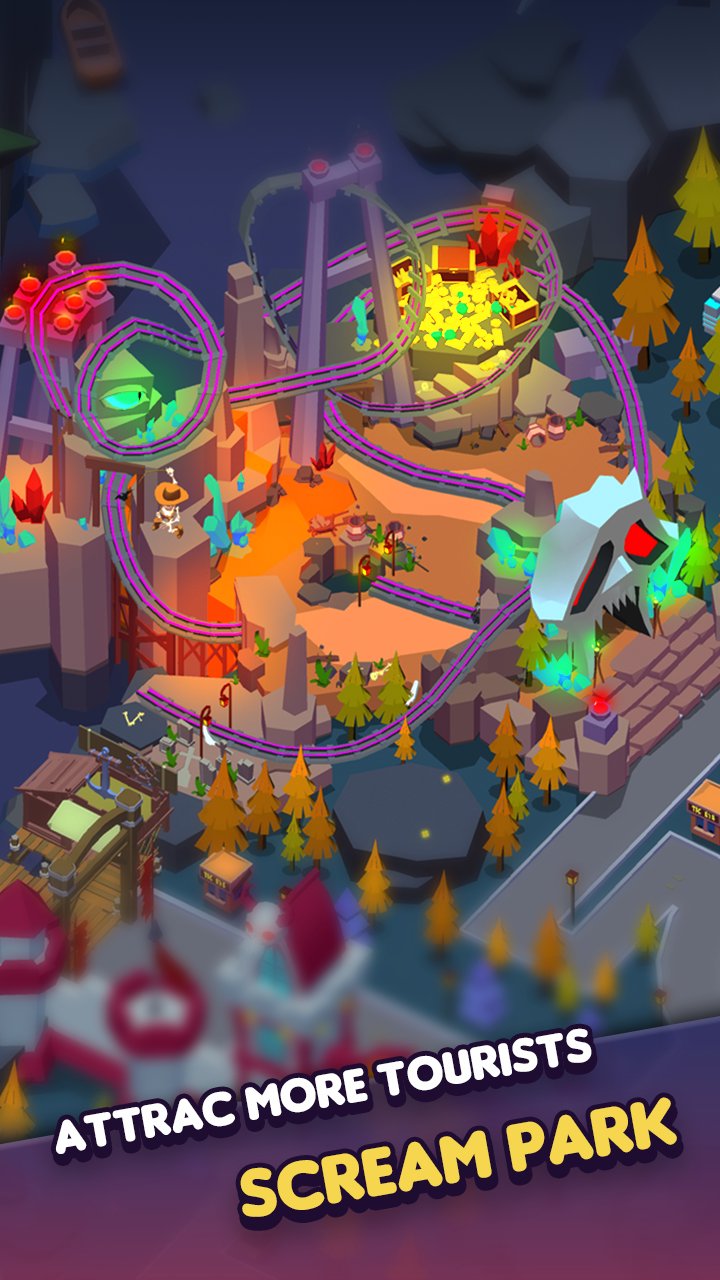 Idle Scream Park Mod APK screenshot 4 - Android mod game interface