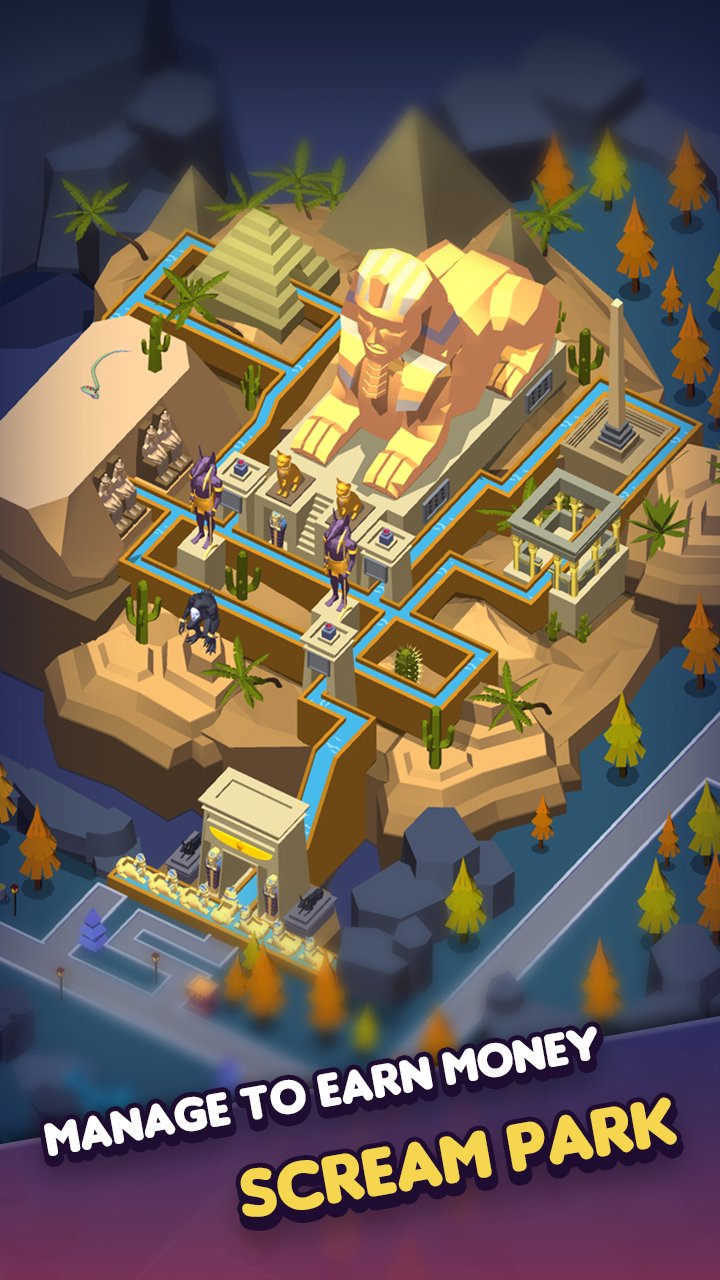 Idle Scream Park Mod APK screenshot 5 - Android mod game interface
